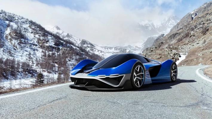 Das neue Alpine A4810-Konzept, ein Wasserstoff-Supersportwagen für 2035